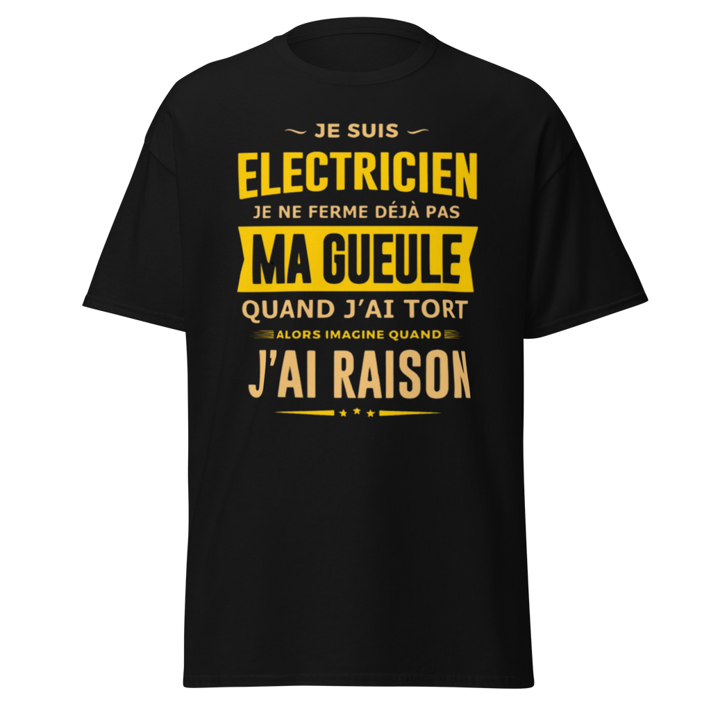 T-SHIRT JE SUIS ÉLECTRICIEN