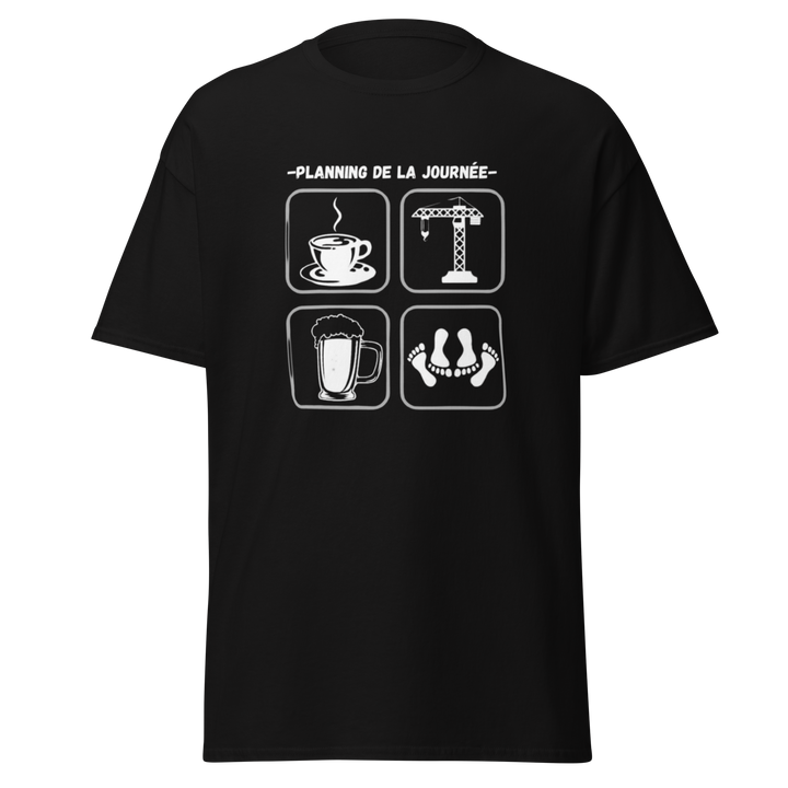 T-SHIRT GRUTIER PLANNING DE LA JOURNEE