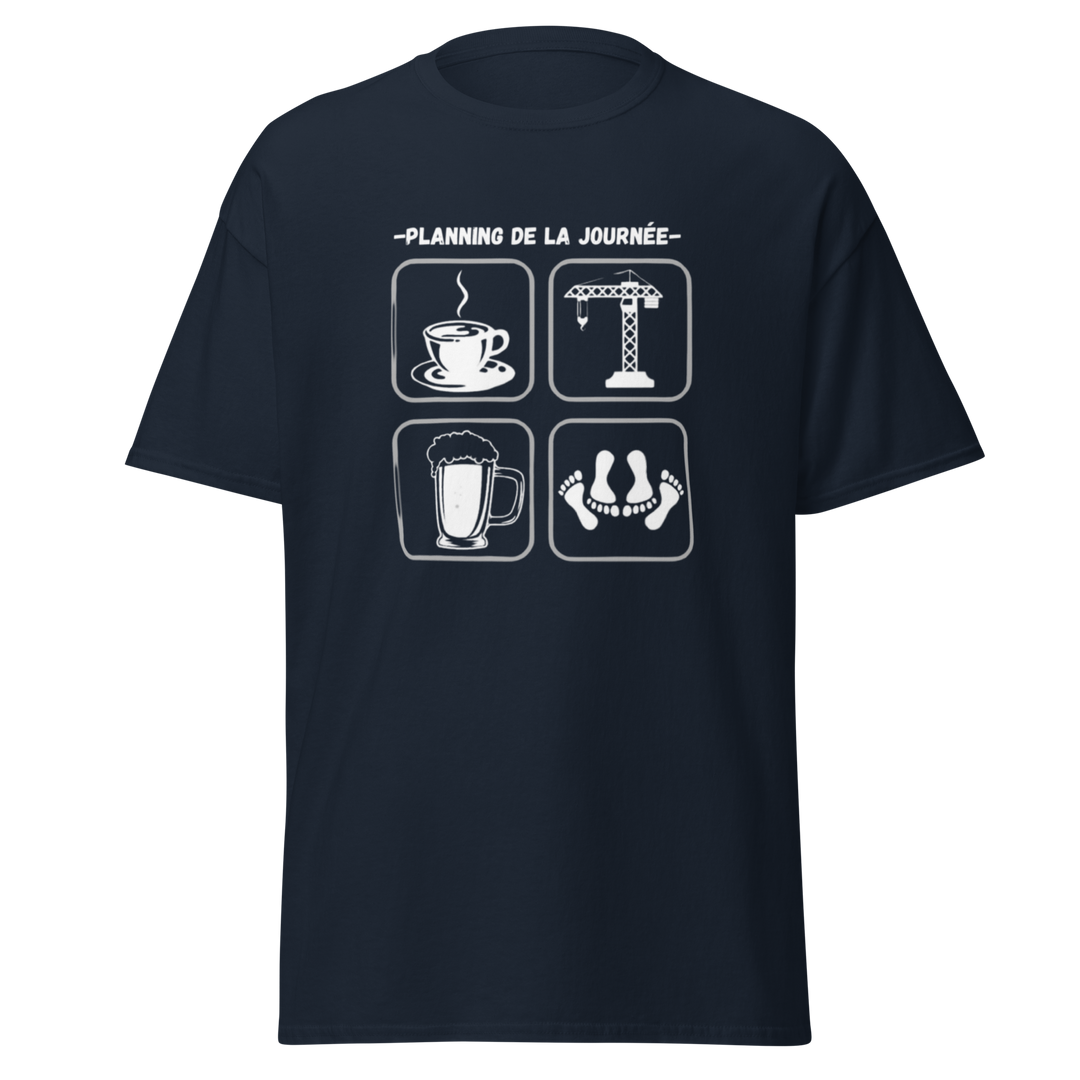 T-SHIRT GRUTIER PLANNING DE LA JOURNEE