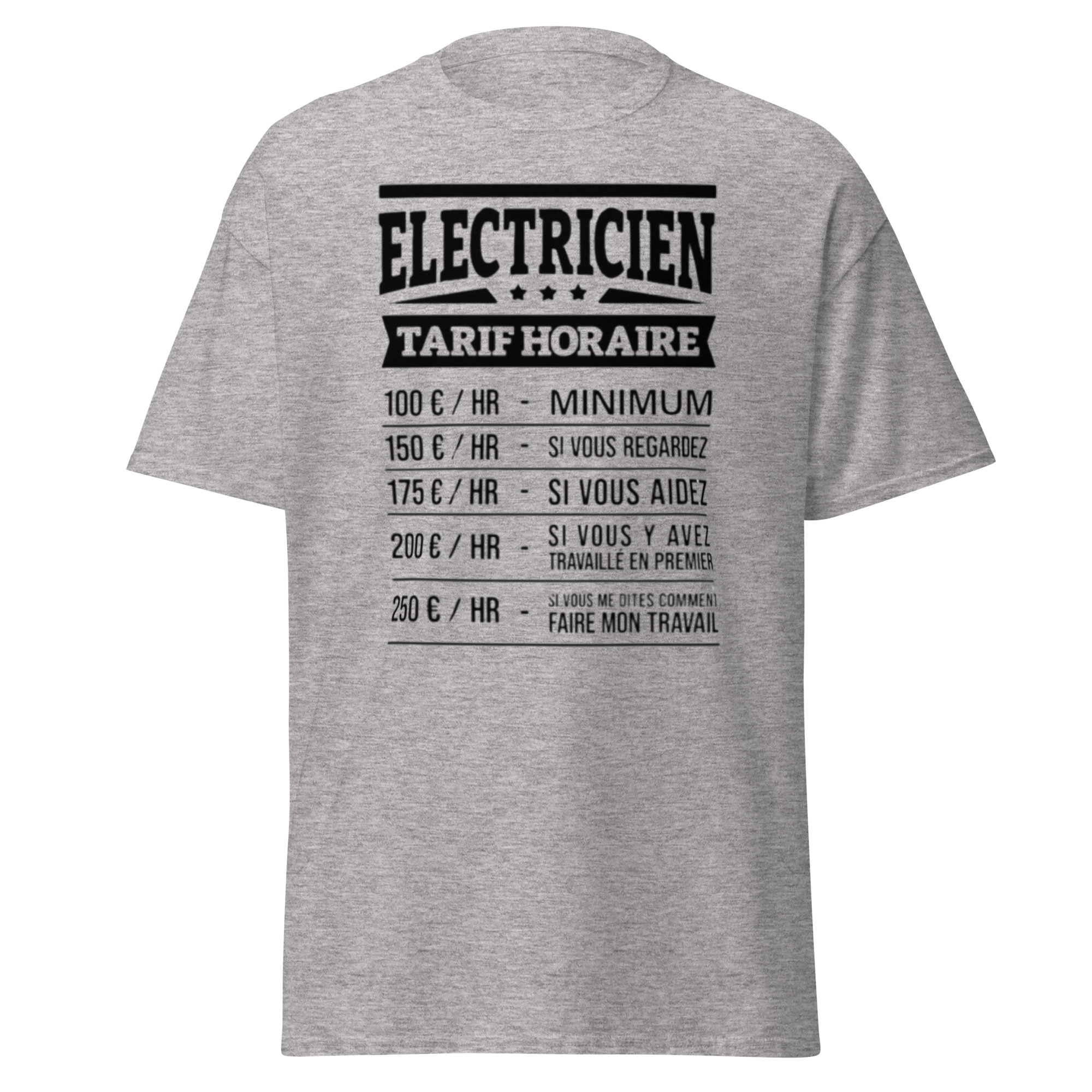 T-SHIRT TARIF HORAIRE