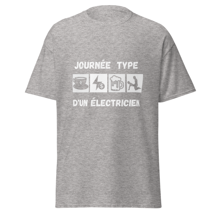 T-SHIRT ELECTRICIEN JOURNÉE TYPE