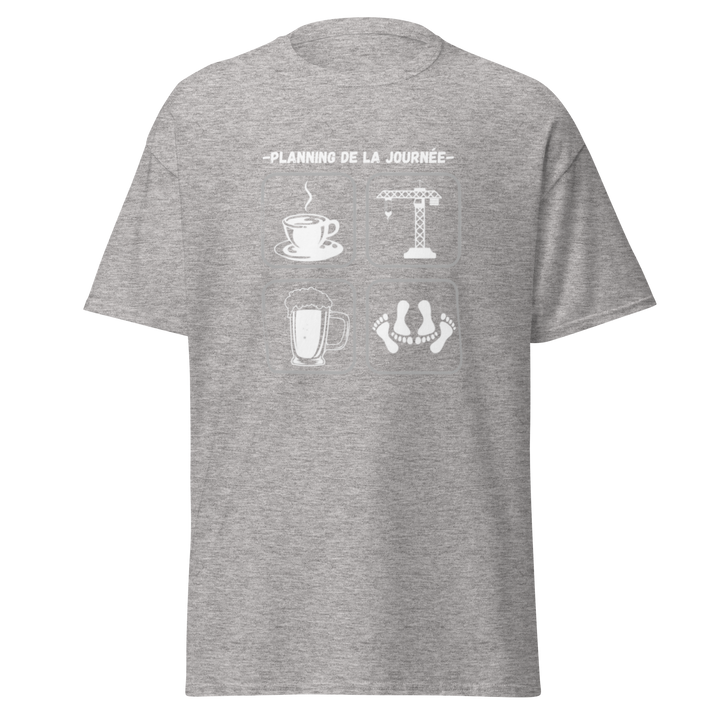 T-SHIRT GRUTIER PLANNING DE LA JOURNEE
