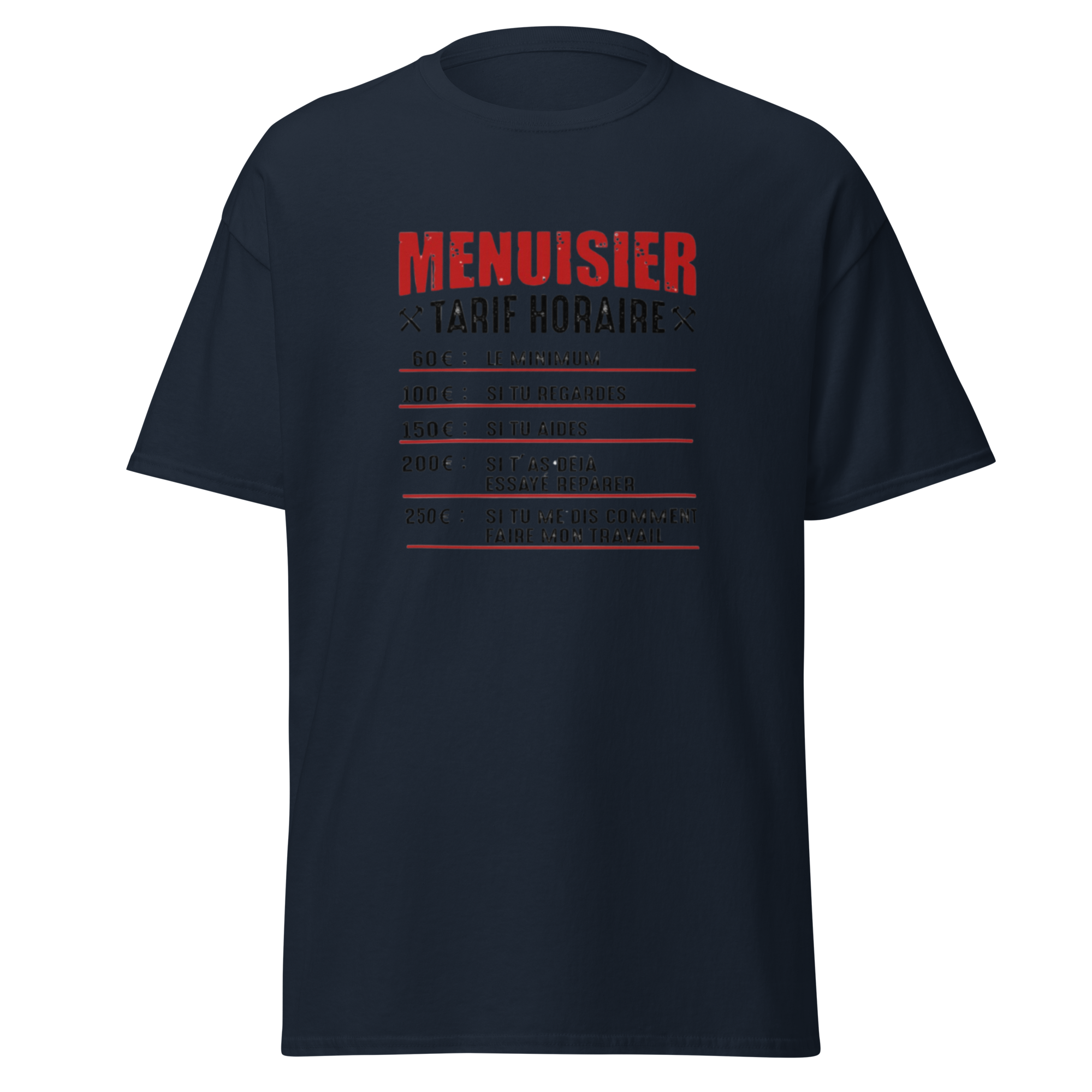 T-SHIRT MENUISIER TARIF HORAIRE