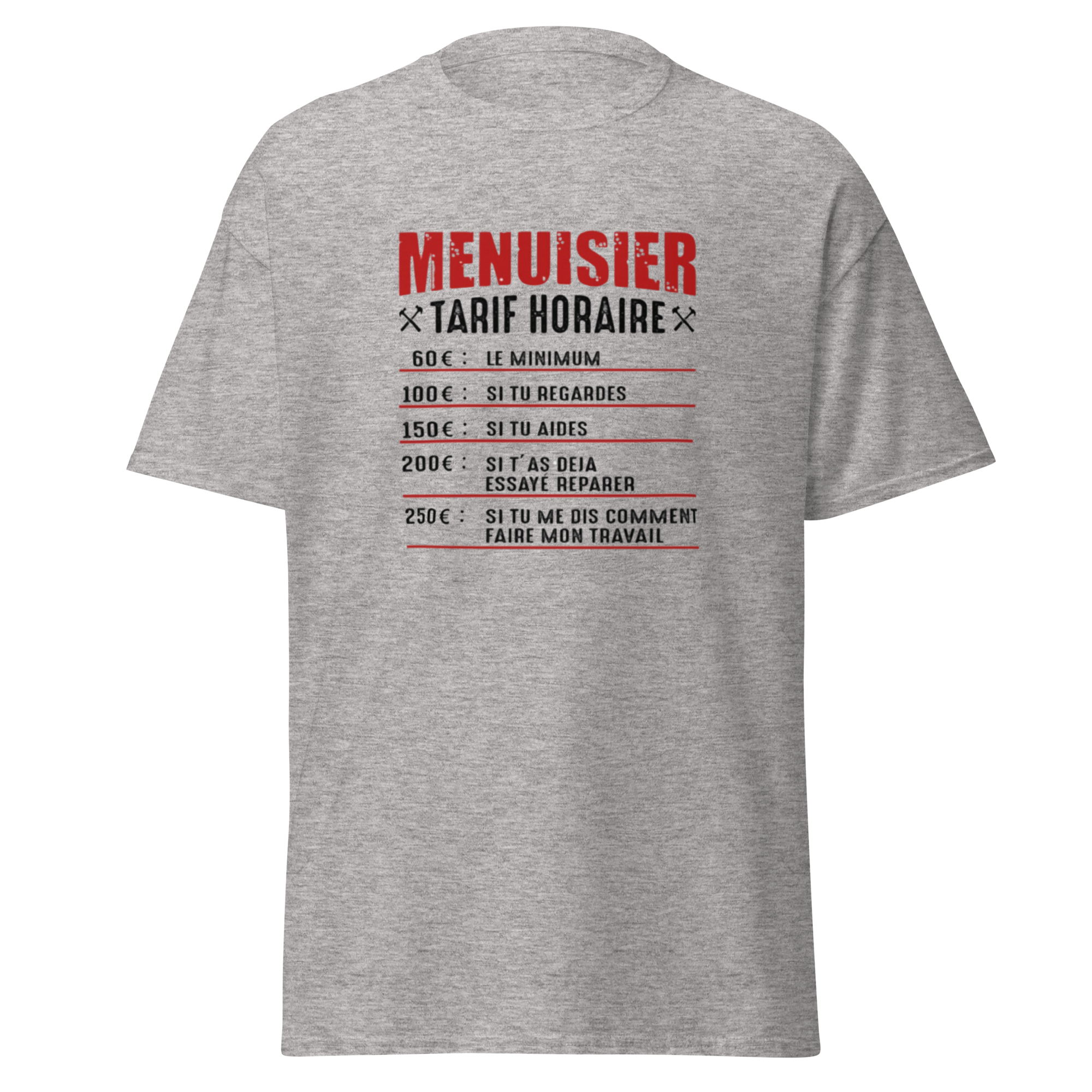 T-SHIRT MENUISIER TARIF HORAIRE