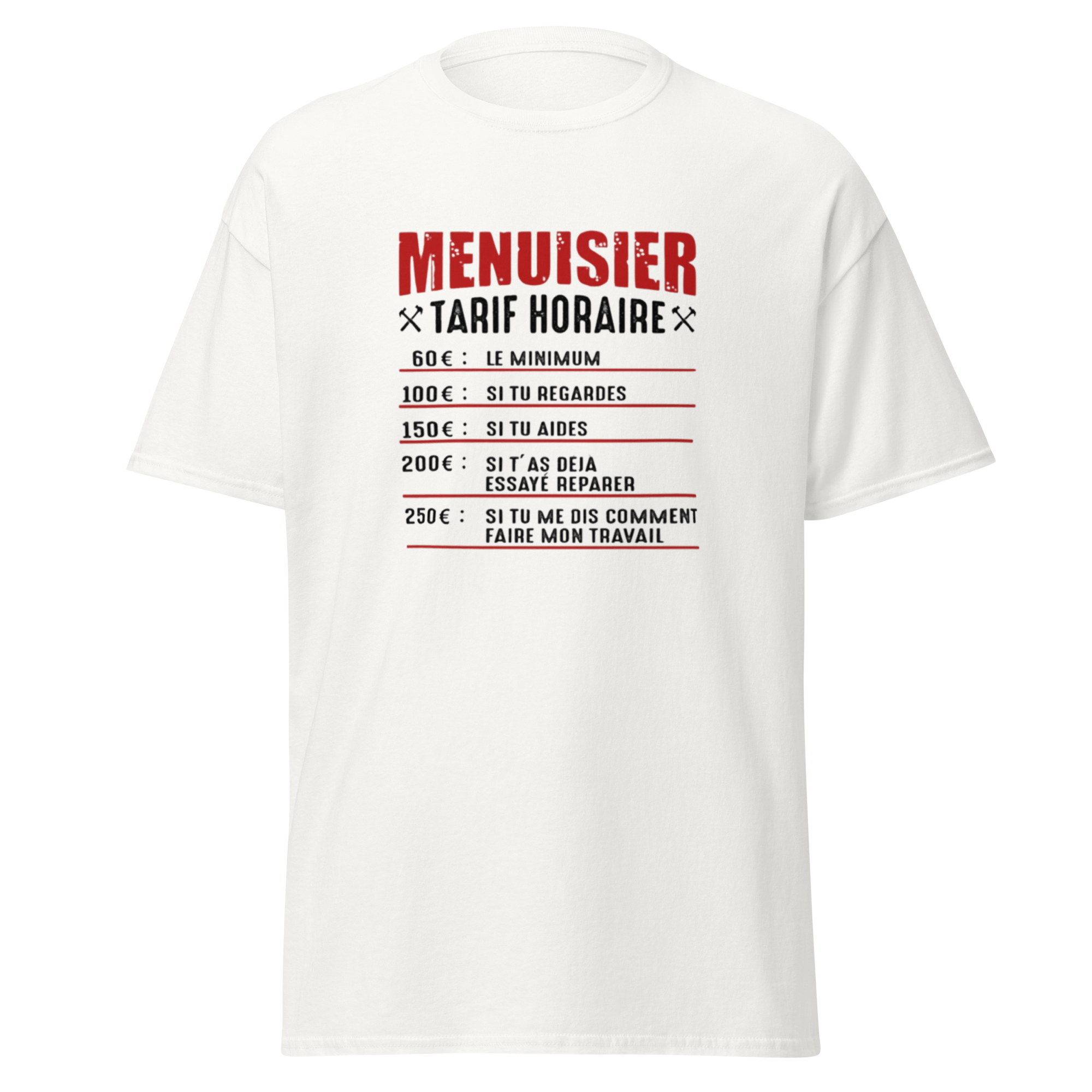 T-SHIRT MENUISIER TARIF HORAIRE