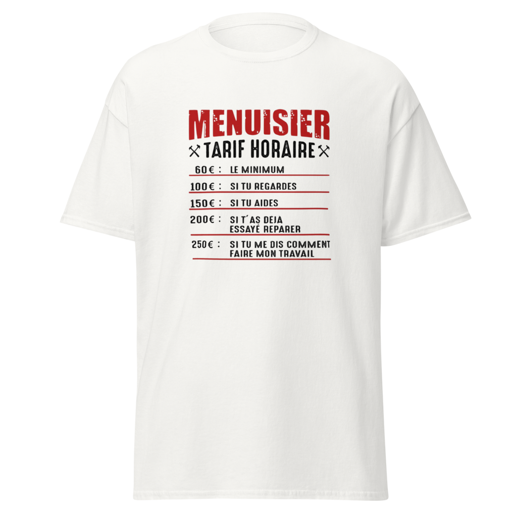 T-SHIRT MENUISIER TARIF HORAIRE