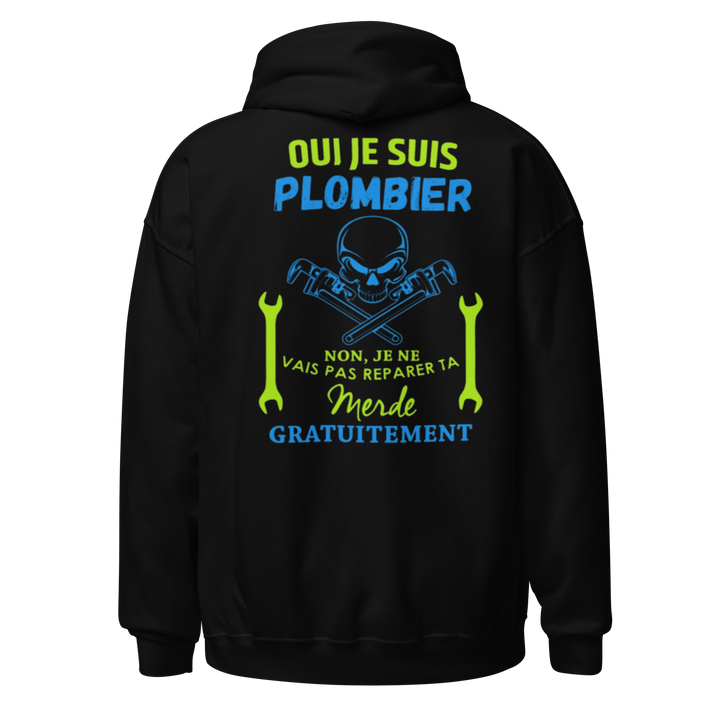 SWEAT À CAPUCHE OUI JE SUIS PLOMBIER