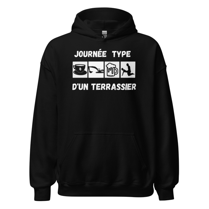 SWEAT À CAPUCHE TERRASSIER JOURNEE TYPE