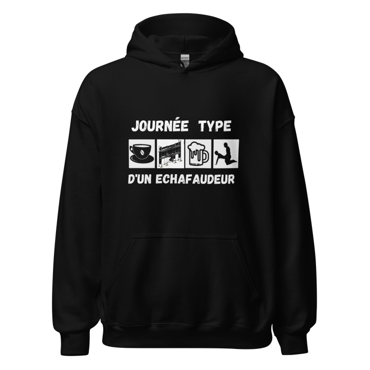 SWEAT À CAPUCHE ÉCHAFAUDEUR JOURNÉE TYPE