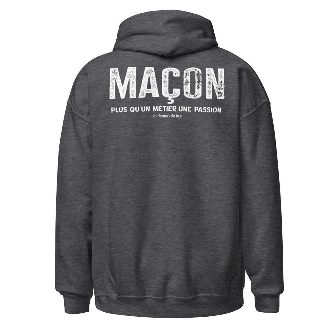 SWEAT À CAPUCHE MAÇON PLUS Q'UN METIER