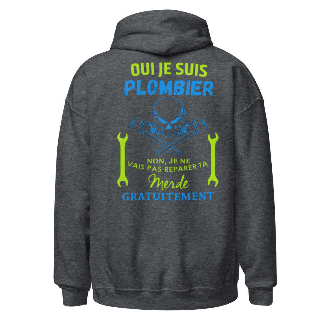 SWEAT À CAPUCHE OUI JE SUIS PLOMBIER