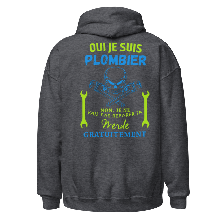 SWEAT À CAPUCHE OUI JE SUIS PLOMBIER