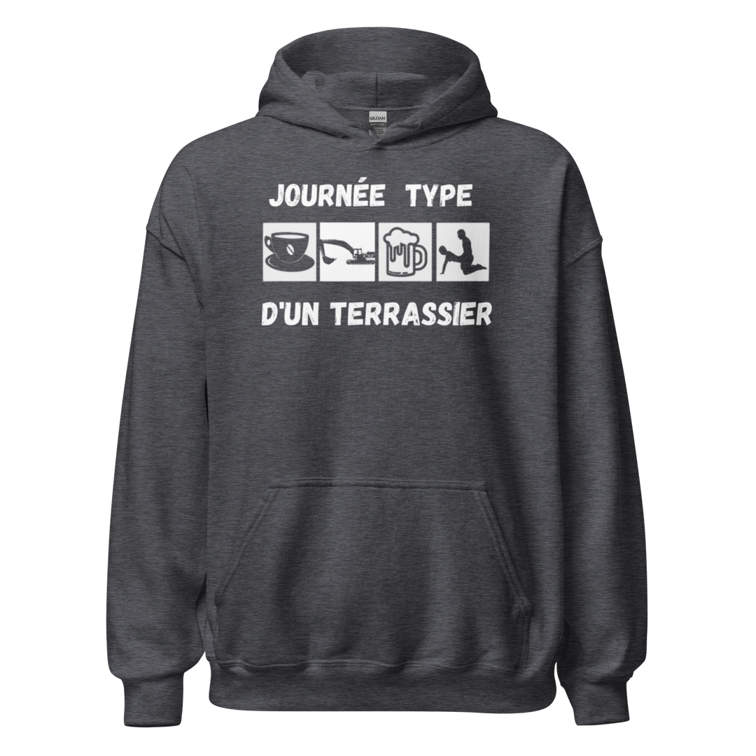 SWEAT À CAPUCHE TERRASSIER JOURNEE TYPE