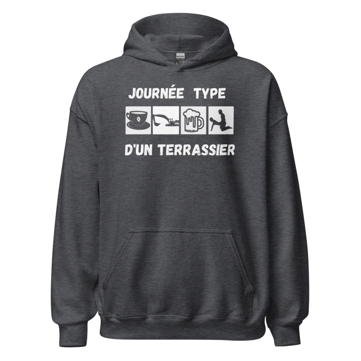 SWEAT À CAPUCHE TERRASSIER JOURNEE TYPE