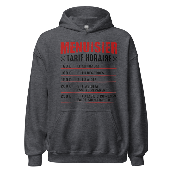 SWEAT À CAPUCHE MENUISIER TARIF HORAIRE