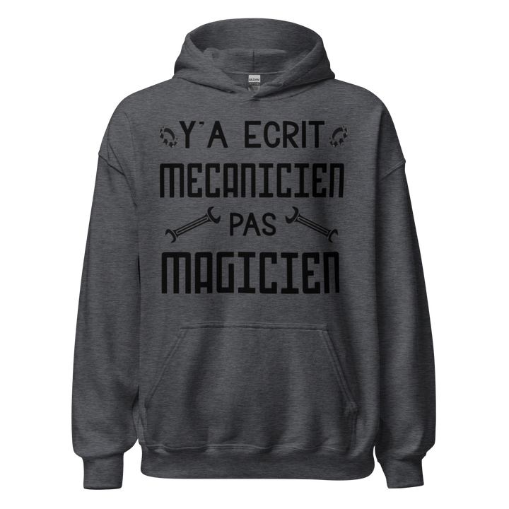 SWEAT À CAPUCHE MÉCANICIEN PAS MAGICIEN