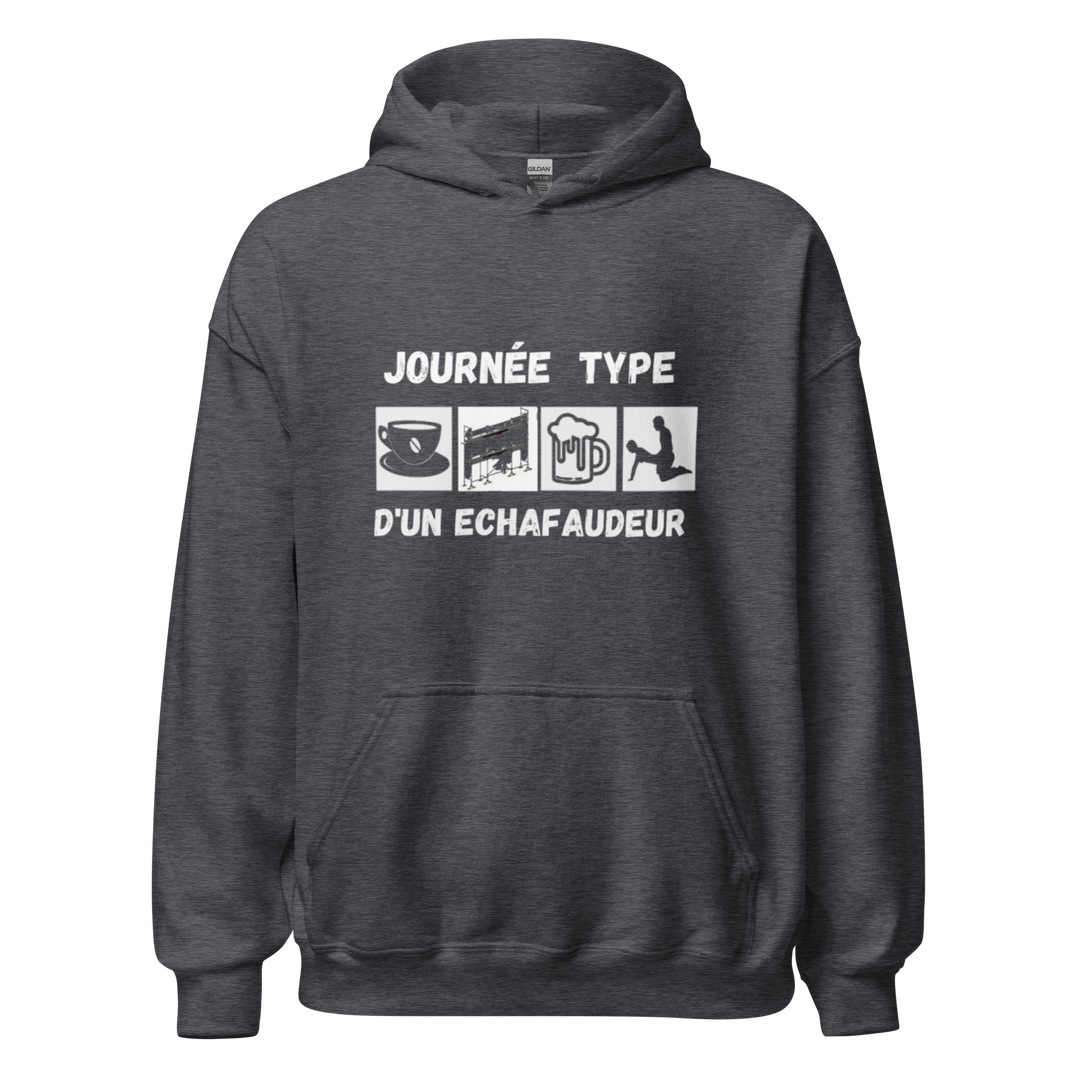 SWEAT À CAPUCHE ÉCHAFAUDEUR JOURNÉE TYPE