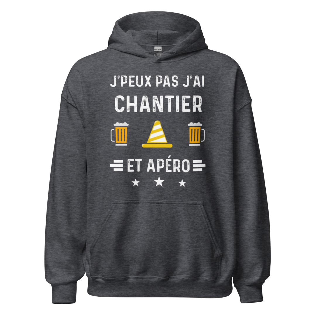 SWEAT À CAPUCHE CHANTIER/APERO