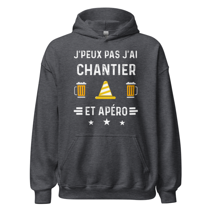 SWEAT À CAPUCHE CHANTIER/APERO