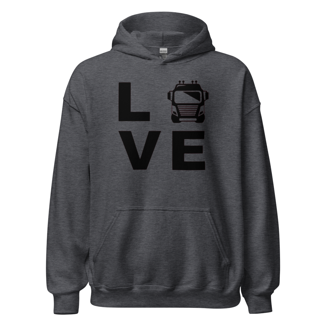 SWEAT À CAPUCHE LOVE CHAUFFEUR/ROUTIER