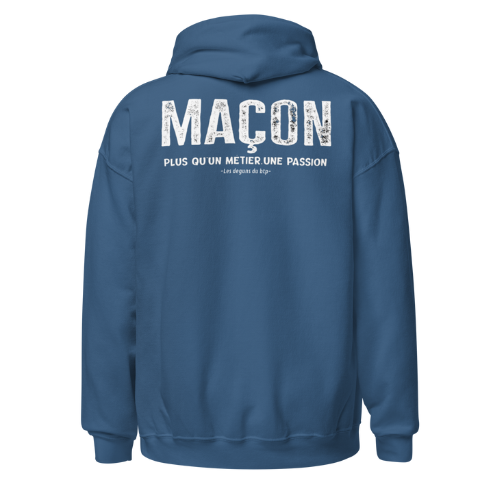 SWEAT À CAPUCHE MAÇON PLUS Q'UN METIER