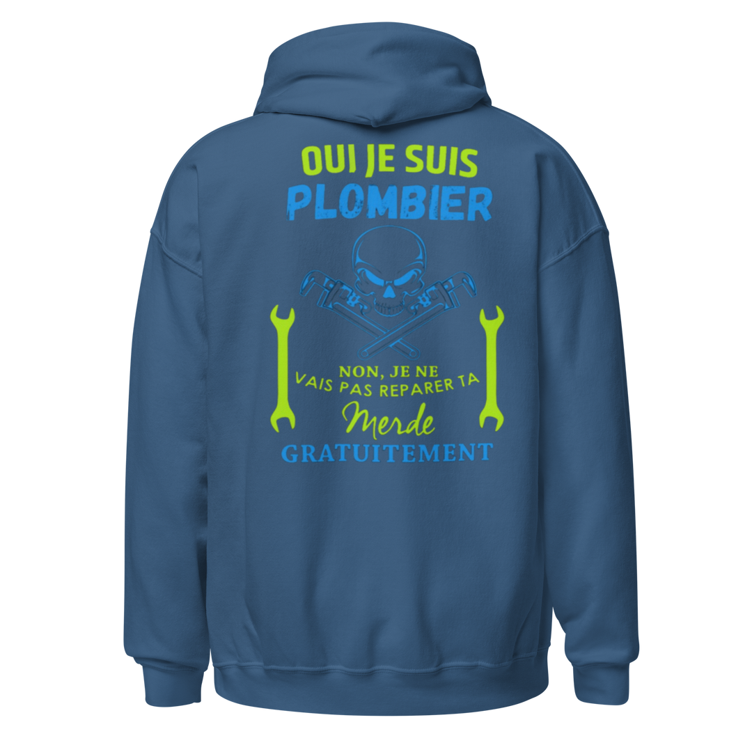 SWEAT À CAPUCHE OUI JE SUIS PLOMBIER