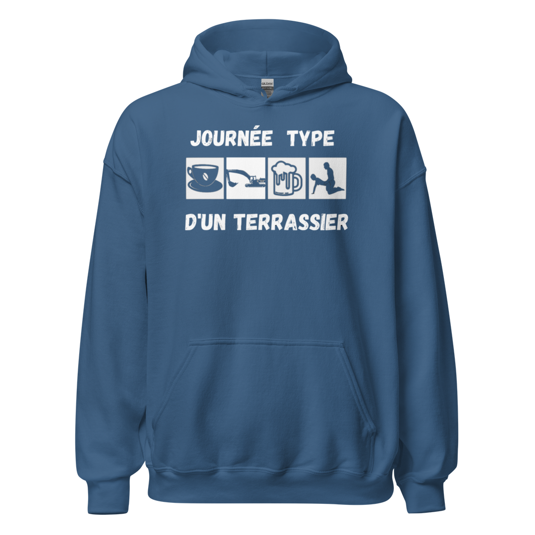 SWEAT À CAPUCHE TERRASSIER JOURNEE TYPE