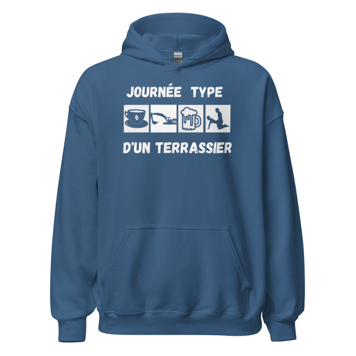 SWEAT À CAPUCHE TERRASSIER JOURNEE TYPE