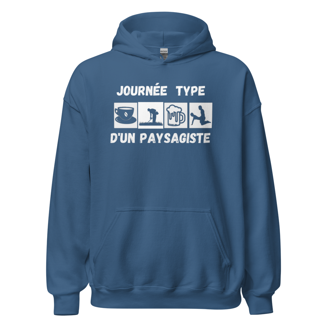 SWEAT À CAPUCHE PAYSAGISTE JOURNEE TYPE