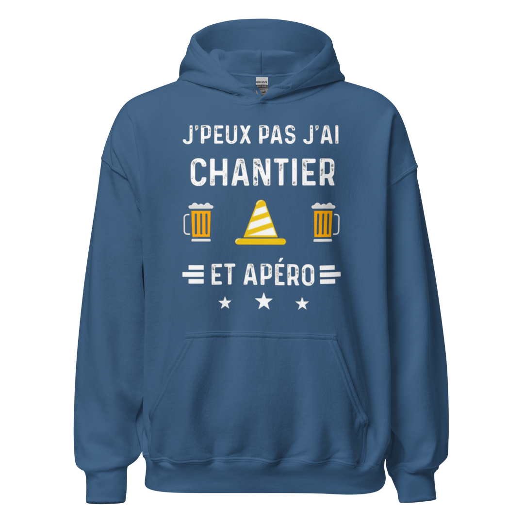 SWEAT À CAPUCHE CHANTIER/APERO