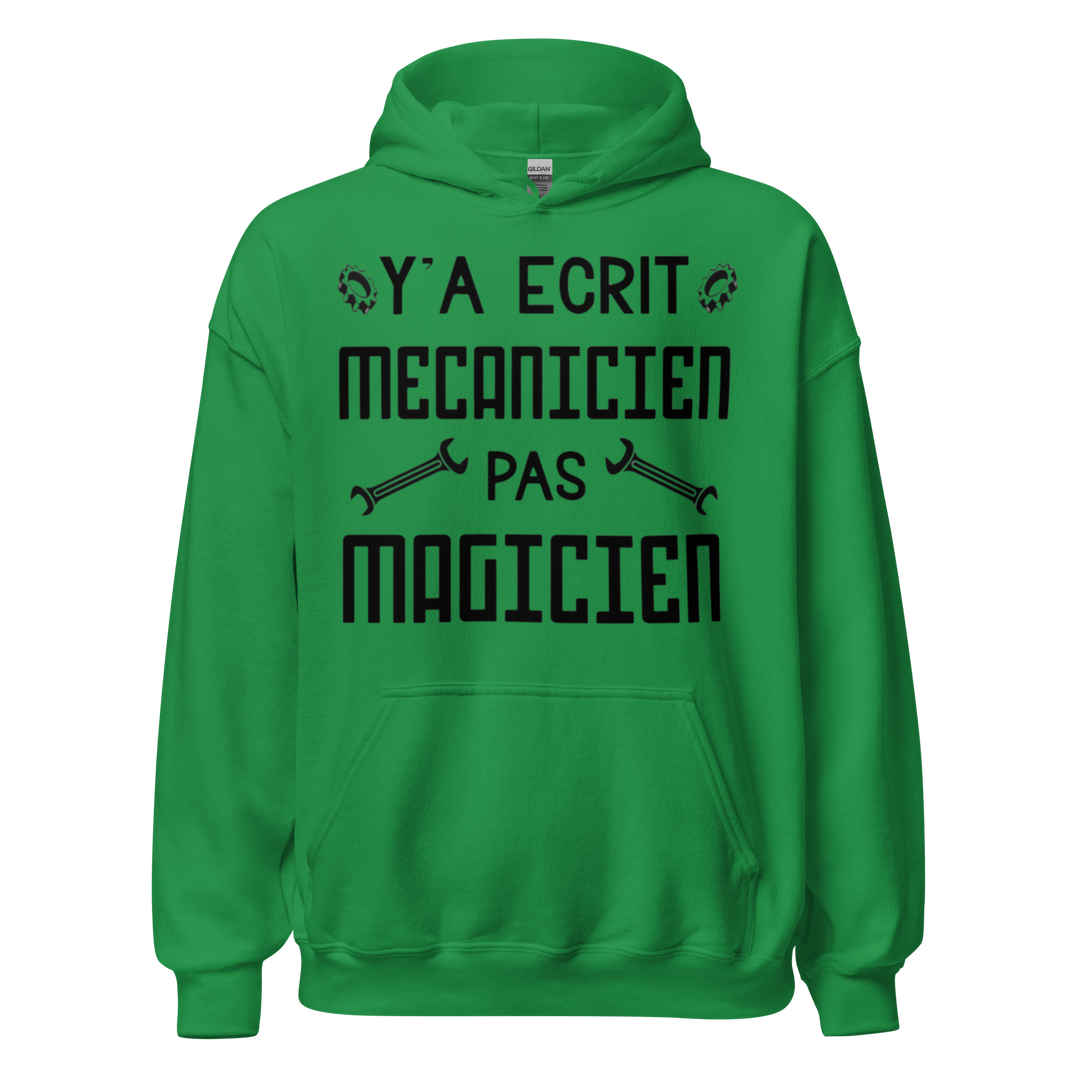 SWEAT À CAPUCHE MÉCANICIEN PAS MAGICIEN