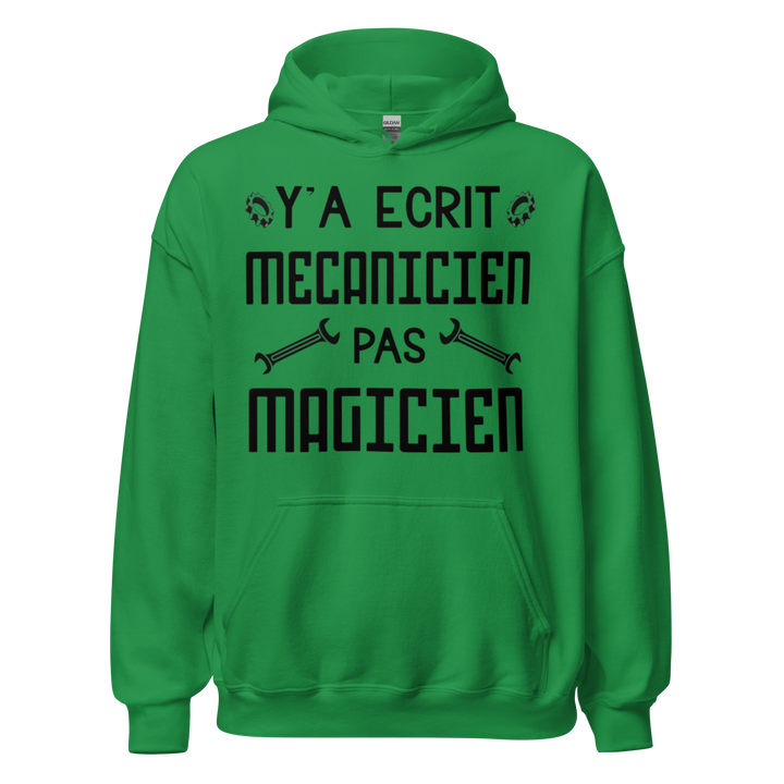 SWEAT À CAPUCHE MÉCANICIEN PAS MAGICIEN