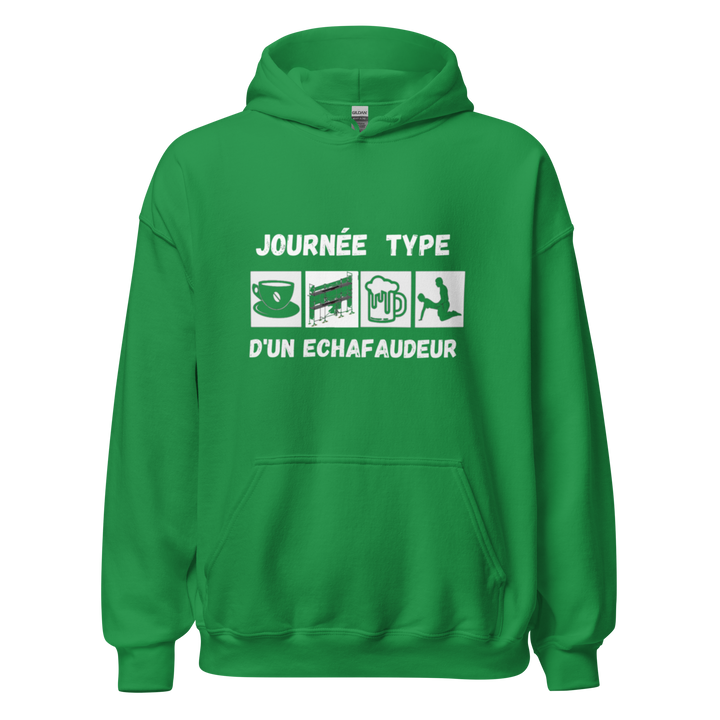 SWEAT À CAPUCHE ÉCHAFAUDEUR JOURNÉE TYPE