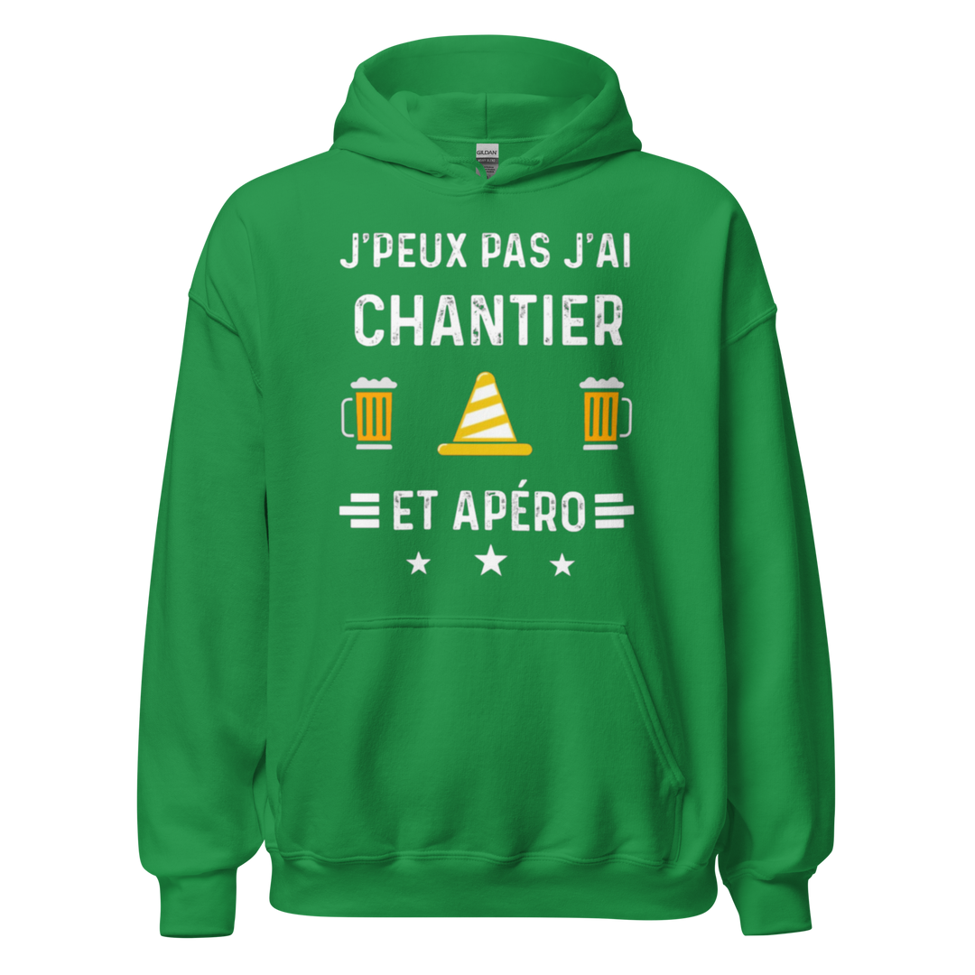 SWEAT À CAPUCHE CHANTIER/APERO