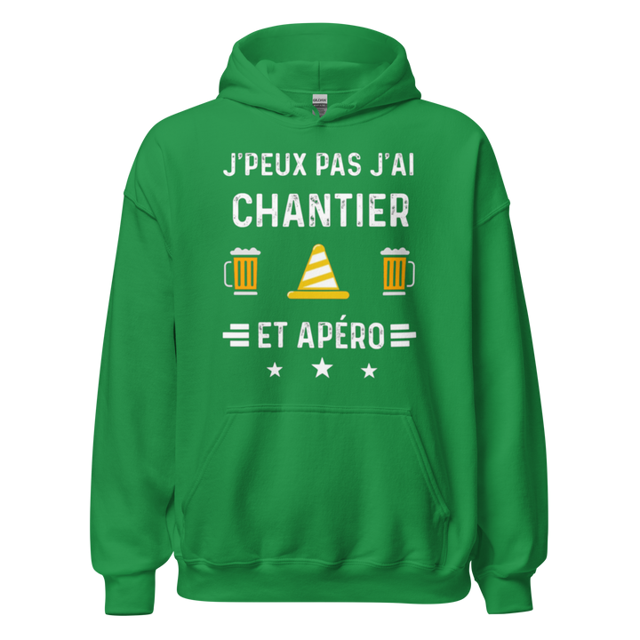 SWEAT À CAPUCHE CHANTIER/APERO