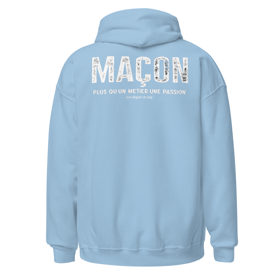 SWEAT À CAPUCHE MAÇON PLUS Q'UN METIER