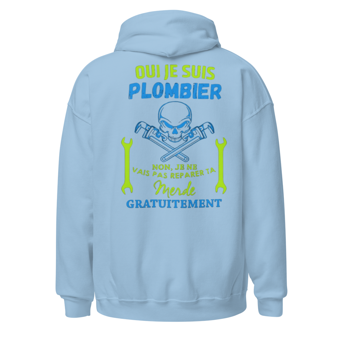 SWEAT À CAPUCHE OUI JE SUIS PLOMBIER
