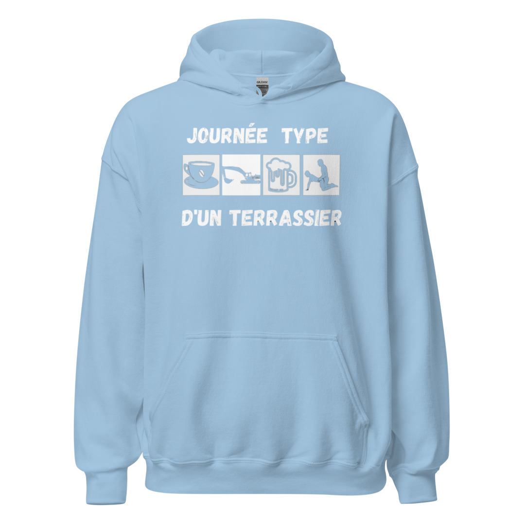SWEAT À CAPUCHE TERRASSIER JOURNEE TYPE