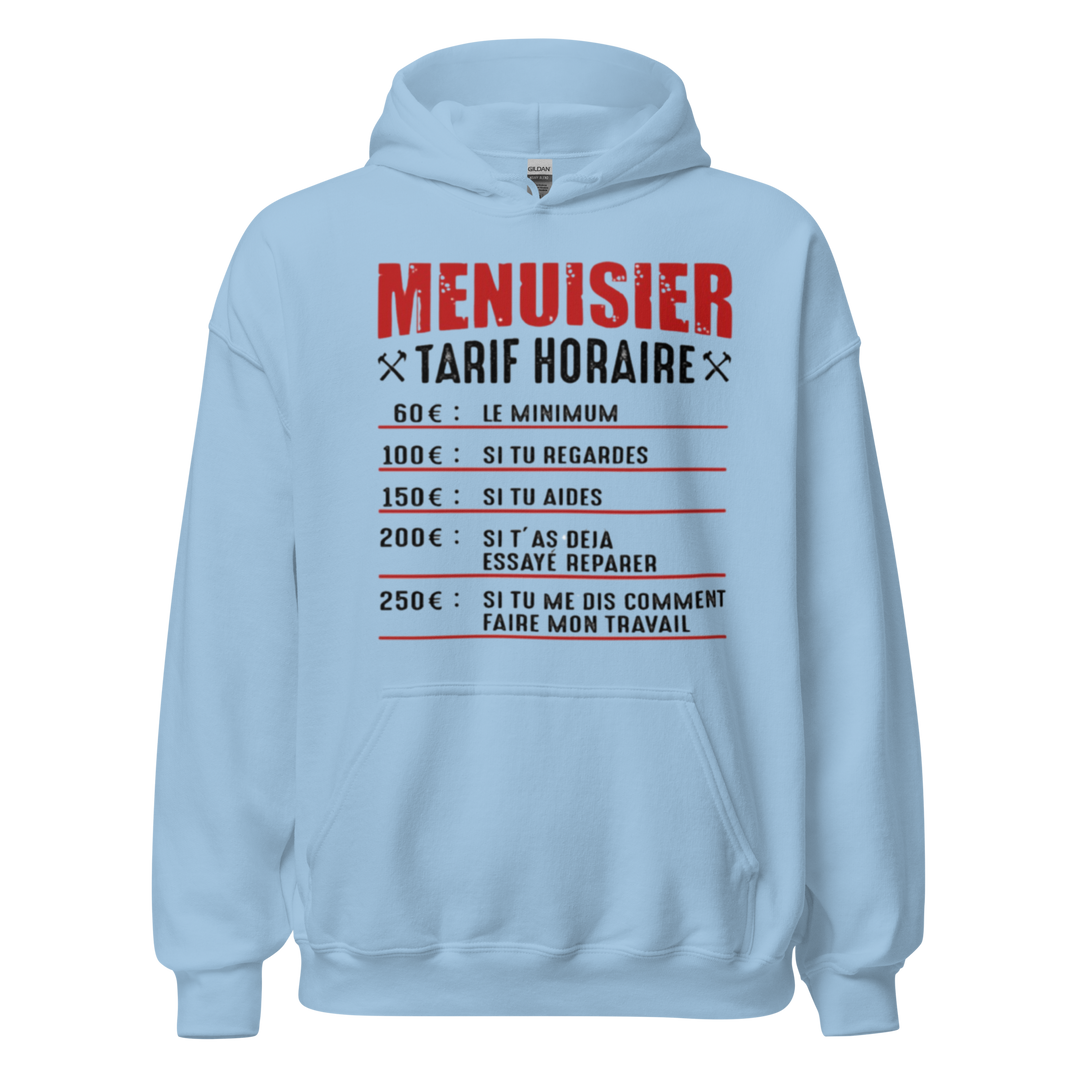 SWEAT À CAPUCHE MENUISIER TARIF HORAIRE