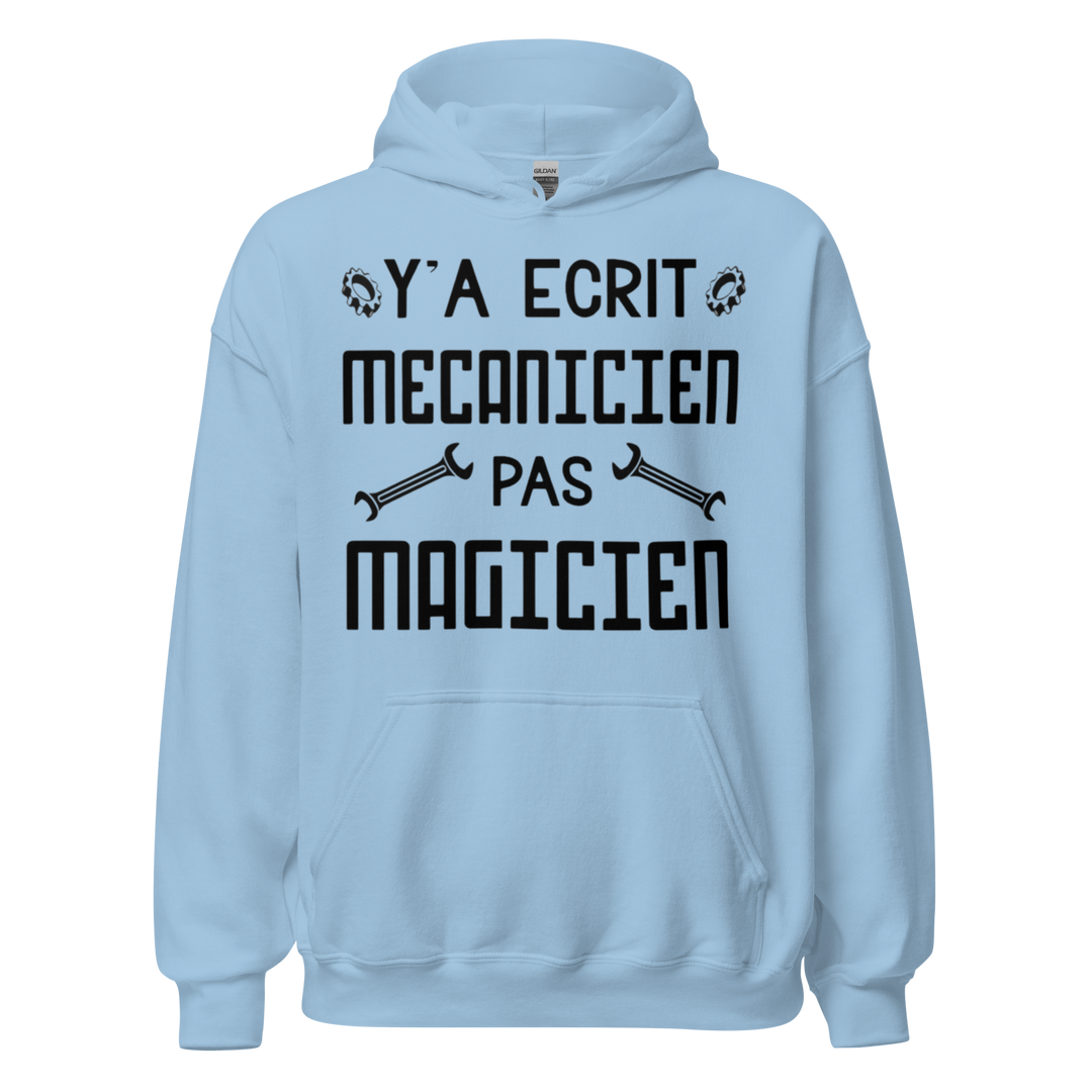 SWEAT À CAPUCHE MÉCANICIEN PAS MAGICIEN