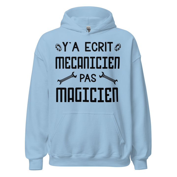 SWEAT À CAPUCHE MÉCANICIEN PAS MAGICIEN