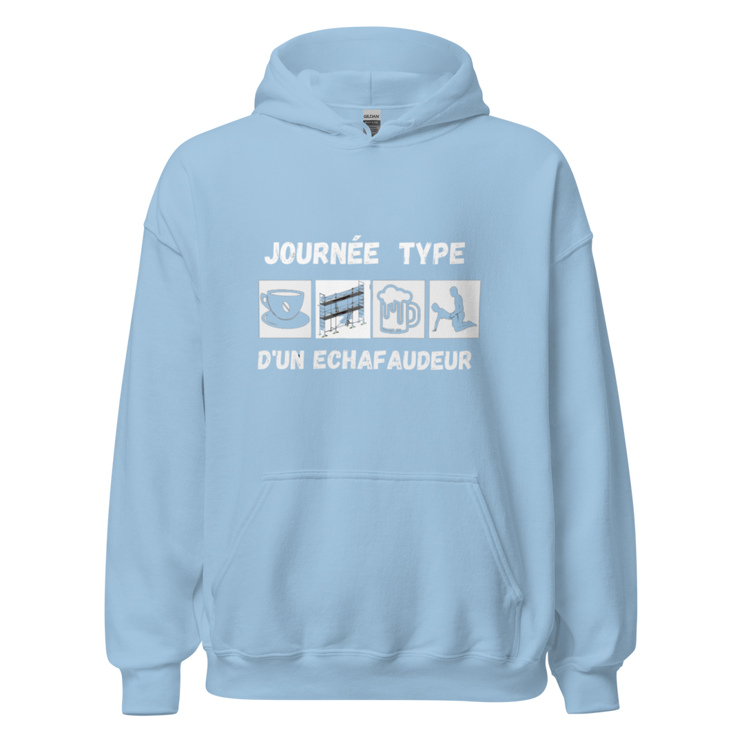 SWEAT À CAPUCHE ÉCHAFAUDEUR JOURNÉE TYPE