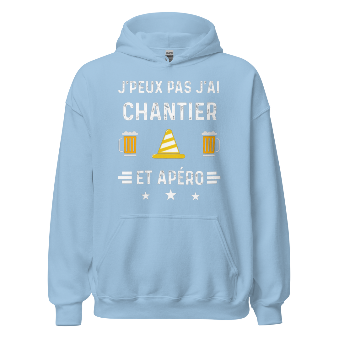 SWEAT À CAPUCHE CHANTIER/APERO