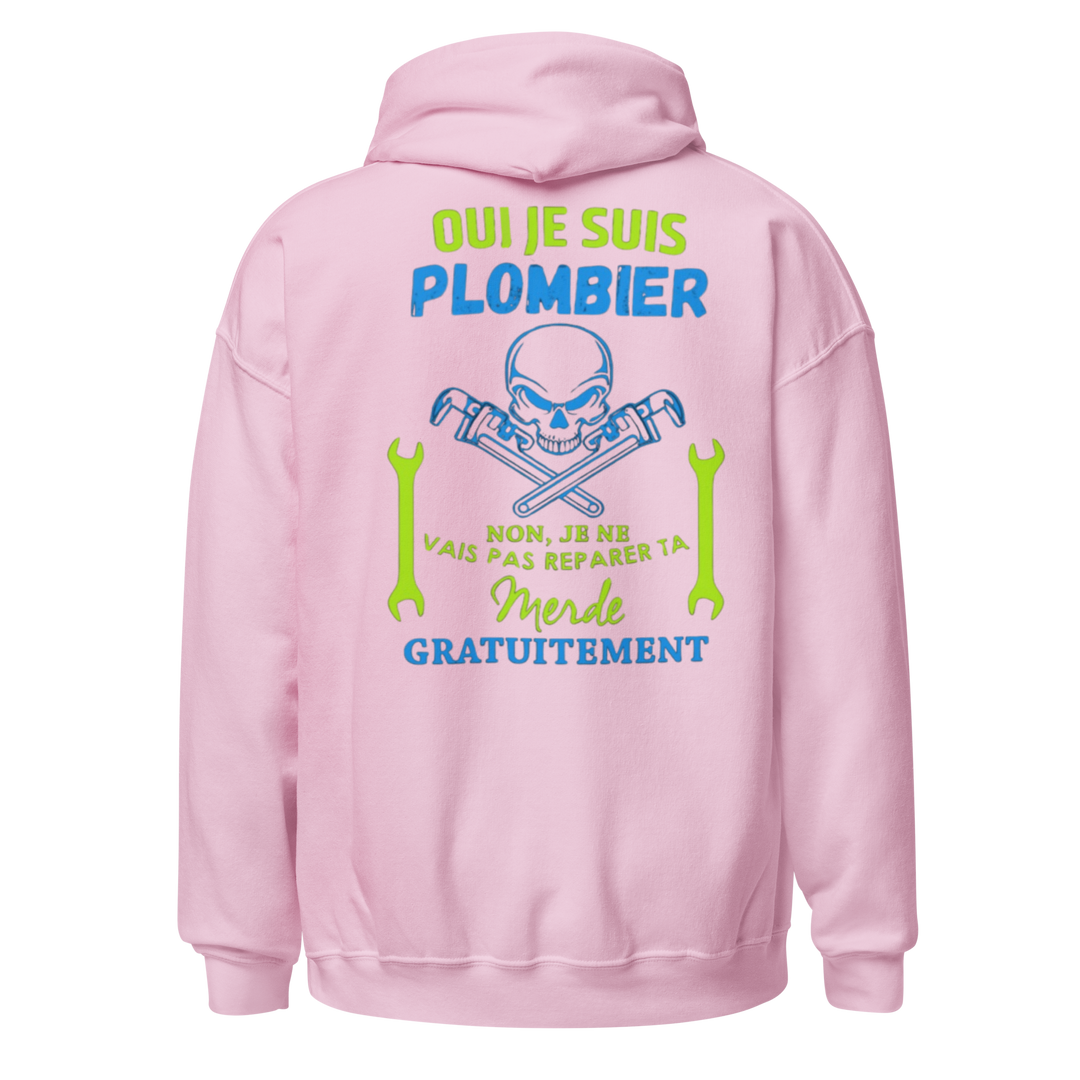 SWEAT À CAPUCHE OUI JE SUIS PLOMBIER