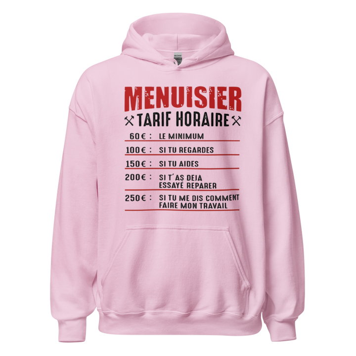 SWEAT À CAPUCHE MENUISIER TARIF HORAIRE