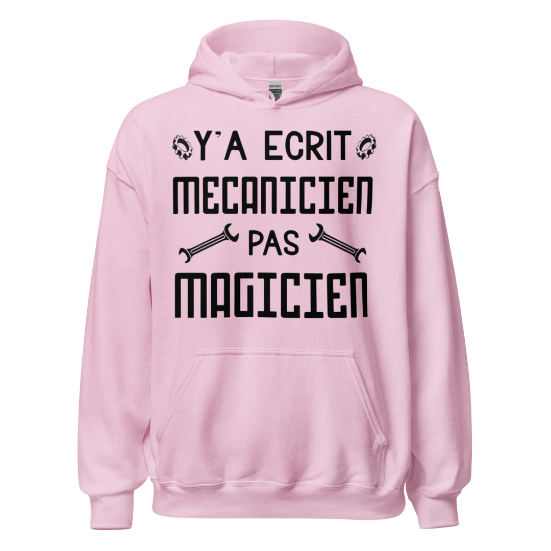 SWEAT À CAPUCHE MÉCANICIEN PAS MAGICIEN