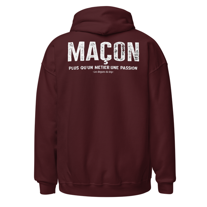 SWEAT À CAPUCHE MAÇON PLUS Q'UN METIER