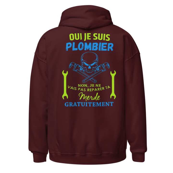 SWEAT À CAPUCHE OUI JE SUIS PLOMBIER
