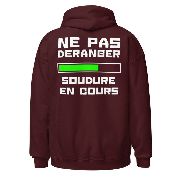 SWEAT À CAPUCHE SOUDEUR NE PAS DERANGER