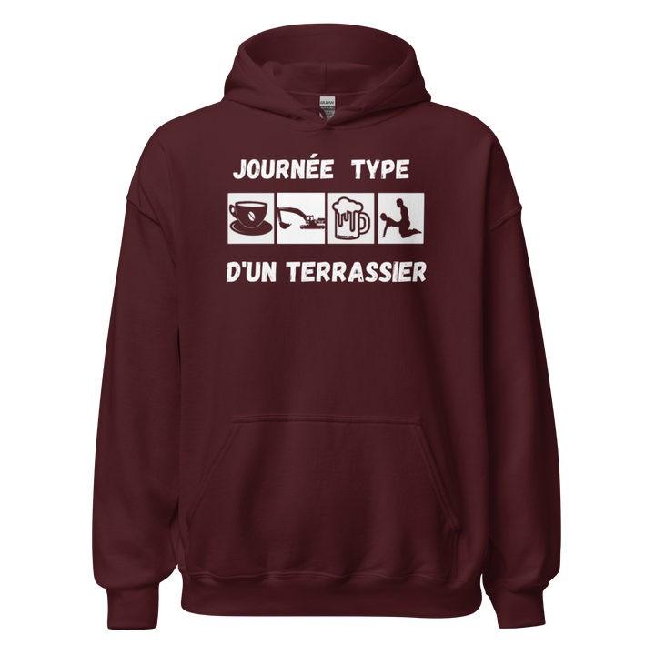 SWEAT À CAPUCHE TERRASSIER JOURNEE TYPE